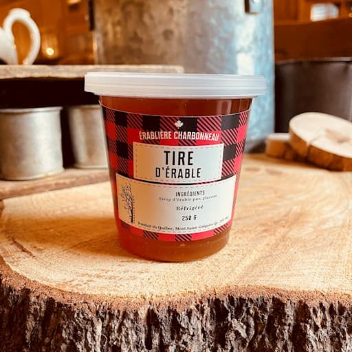 Pot de tire d'érable 250 g de l'Érablière Charbonneau